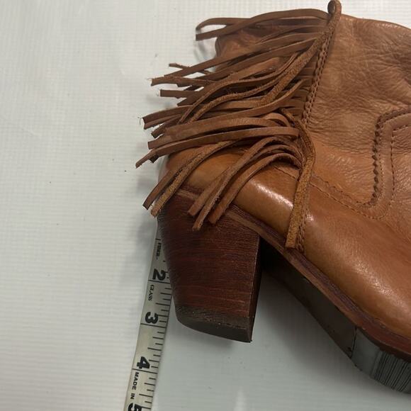 SAM ELDEMAN LOUIE WESTERN LEATHER ANKLE BOOTS SIZE 7 - Picture 6 of 9